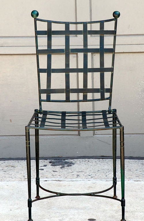 20th Century wrought iron side chair by Salterini