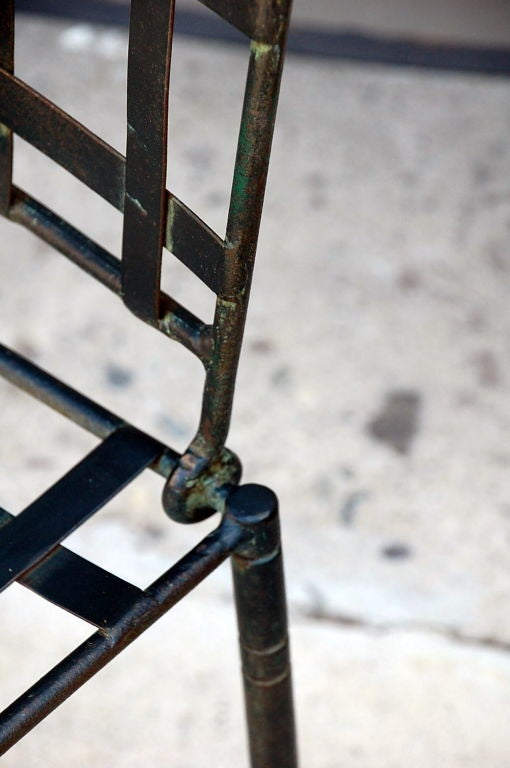 wrought iron side chair by Salterini 1