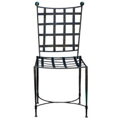 wrought iron side chair by Salterini