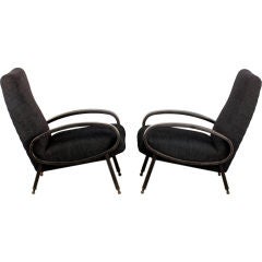Pair of French 50's club chairs