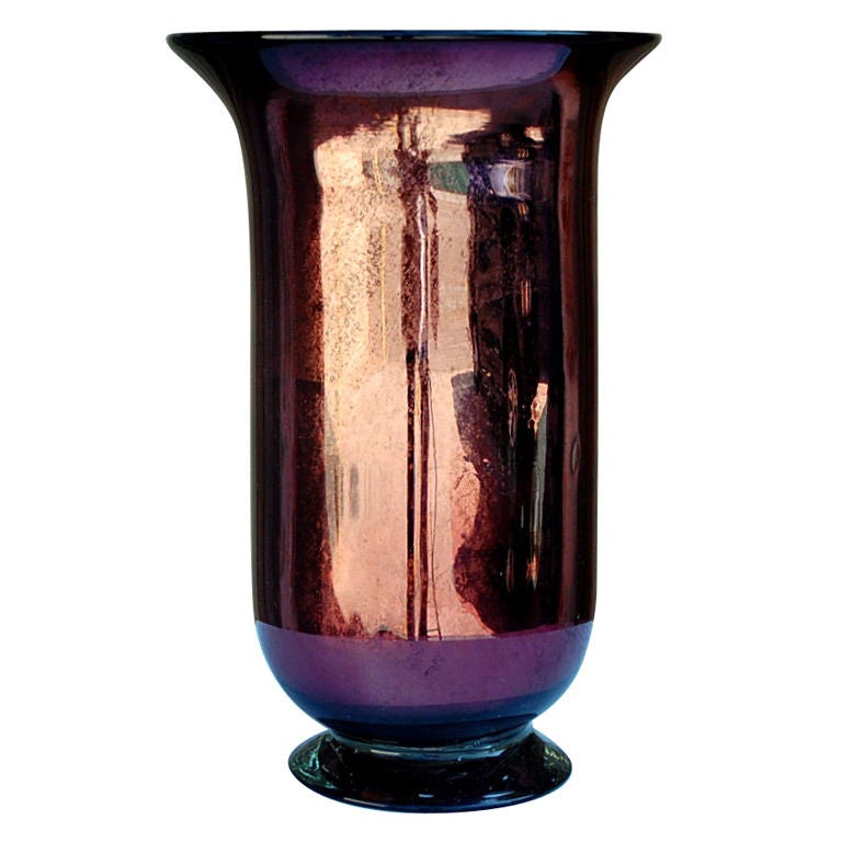 Large mercury glass decorative urn / vase