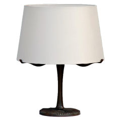 Sculptural bronze table / desk lamp