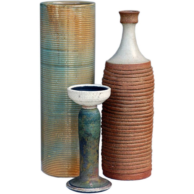 Collection of 3 decorative studio ceramics