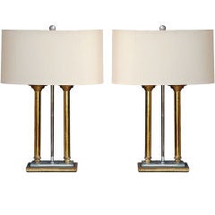 Pair of chic console / bedside lamps from Rio de Janeiro