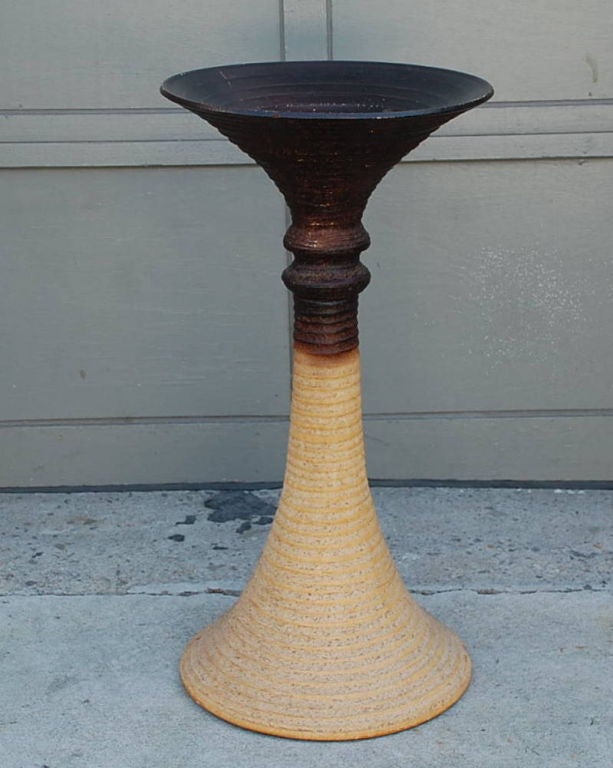 Large ceramic sculpture / torchere light For Sale 2