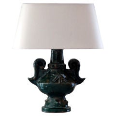 Elegant French 40's ceramic lamp