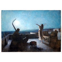 Large XIXth century orientalist painting 12