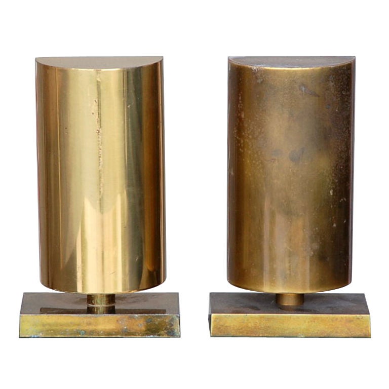Pair of brass mantel lamps / sconces by Chapman