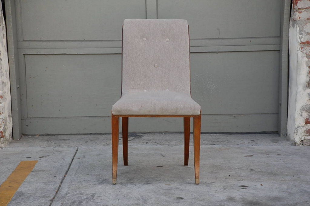 Gilt Set of 4 French 40s chairs in the style of Marc du Plantier.