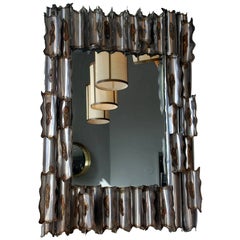 Exceptional American Brutalist Mirror