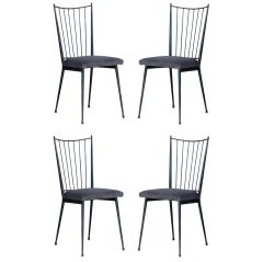 Set of 4 small French modernist chairs by Philolaos Tloupas
