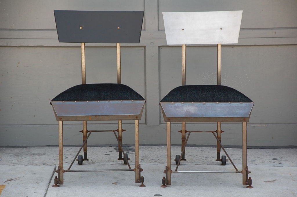 20th Century Set of 8 one-of-a-kind modernist dining chairs For Sale