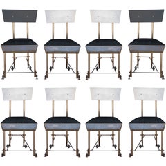 Set of 8 one-of-a-kind modernist dining chairs