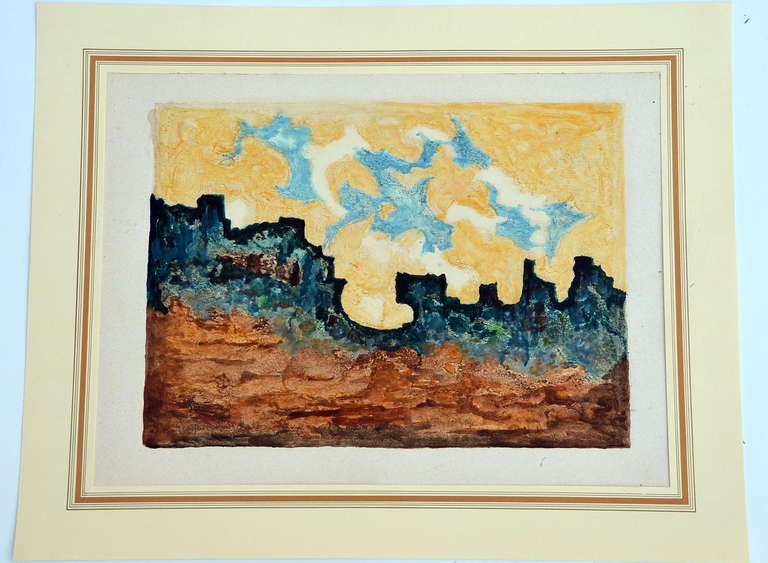Pair of Colorful Monotypes by Georges-Armand Masson For Sale 3