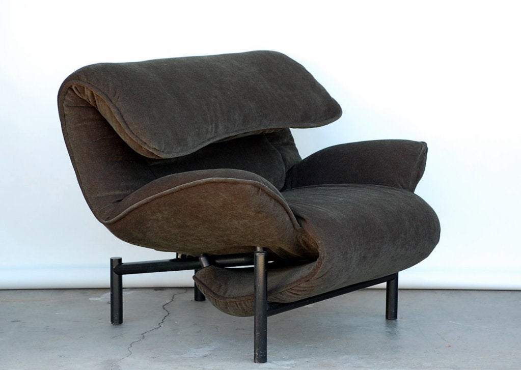 20th Century Rare pair of reclining Veranda lounge chairs by Vico Magistretti