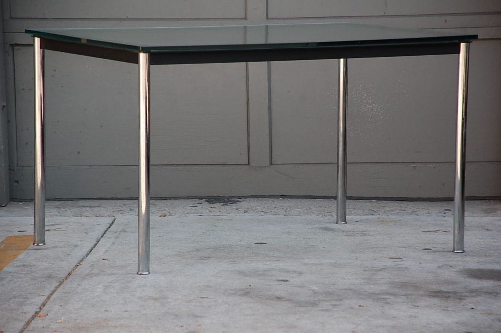Mid-20th Century Signed and numbered Le Corbusier Glass Top Desk