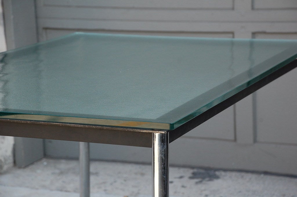 Signed and numbered Le Corbusier Glass Top Desk 1