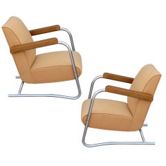 Pair of exceptional French Modernist Armchairs