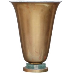 Brass and Glass French Art Deco Urn Lamp 5