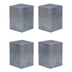 Set of 4 Unique Stainless Steet Stools