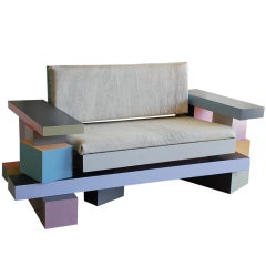 Memphis style settee signed Todd Gray 5