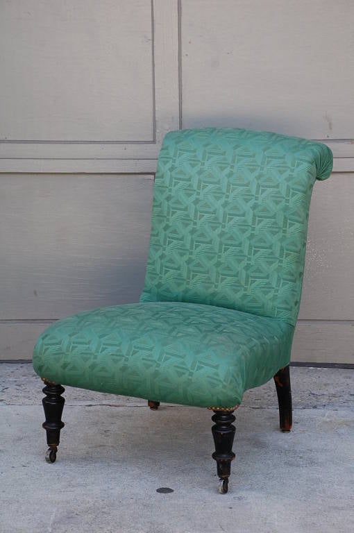 Small Napoleon III green chauffeuse 1