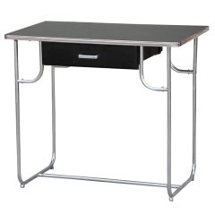 Rare Lloyd Chromium Writing Desk by Kem Weber 11