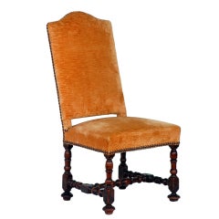 Large Turned Wood Baroque Style Chair