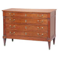 Chic Louis XVI period 4 drawer commode