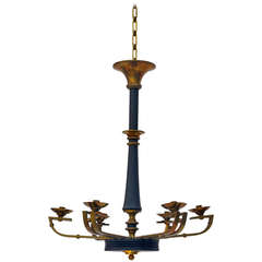 French Art Deco Chandelier in the Style of Jacques Adnet