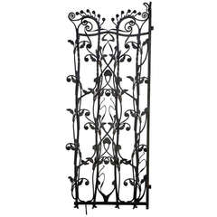 Early 20th Century Wrought Iron Gate in the Style of Antoni Gaudi