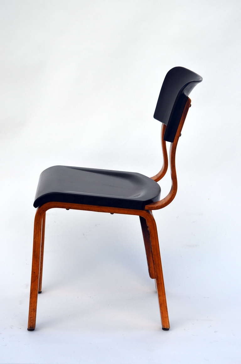 Modern Rare Bakelite and Bentwood Chair by Thonet