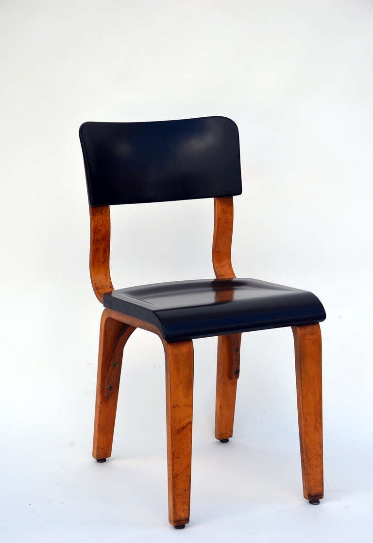 Rare Bakelite and Bentwood Chair by Thonet, circa 1950. Very sturdy construction. Thonet marks under seat and back.