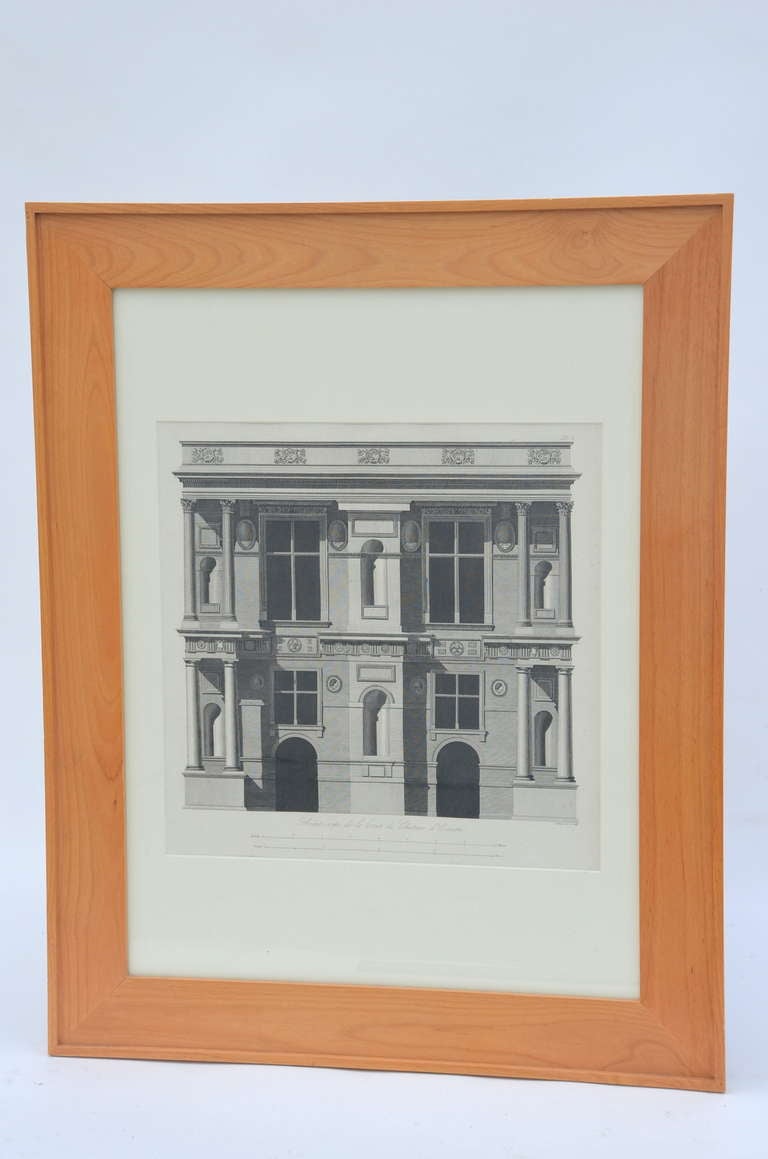 Francese Set di tre stampe architettoniche dell'inizio del XIX secolo di Louis-Pierre Baltard de in vendita