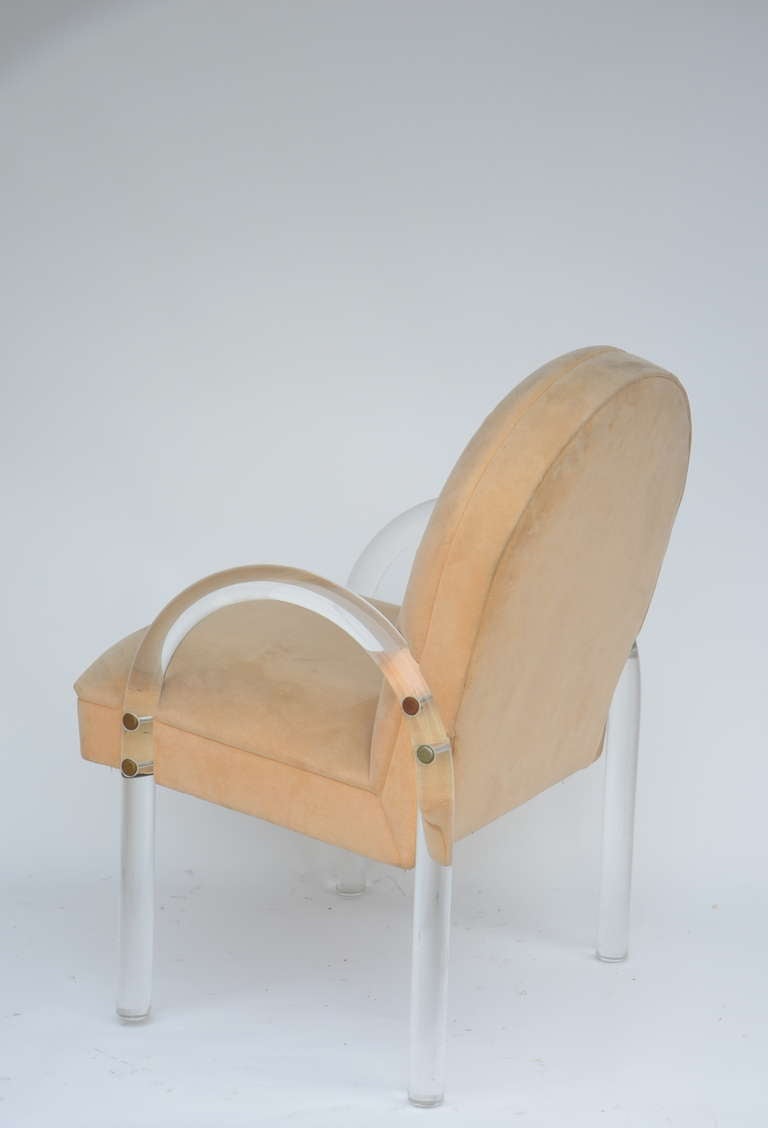 Late 20th Century Pair of Comfortable 1970's Lucite Armchairs by Pace Collection