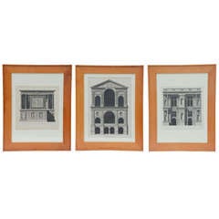 Set of Three Early 19th Century Architectural Prints by Louis-Pierre Baltard de la Fresque 7