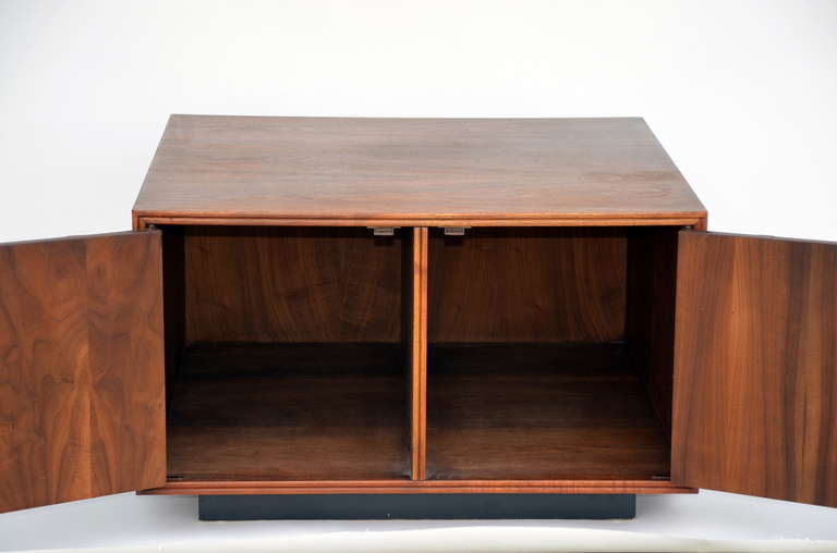 Mid-20th Century Rare Carved Walnut Cabinet by Brown Saltman For Sale