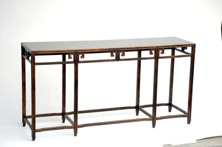Elegant AsianInspired Slender Console / Sofa Table by Baker at 1stDibs