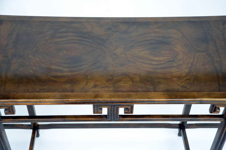 American Elegant Asian-Inspired Slender Console / Sofa Table by Baker