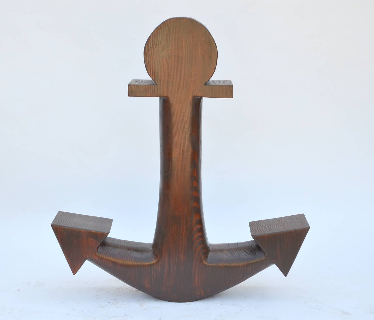 Huge Decorative Wood Anchor Sculpture at 1stDibs