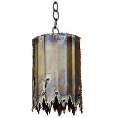 Small Brutalist Pendant Light By Tom A. Greene 7