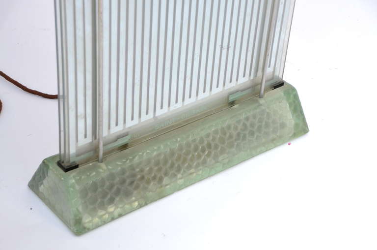 Art Deco Rare Museum-Quality Glass Radiator by René Coulon for Saint-Gobain For Sale