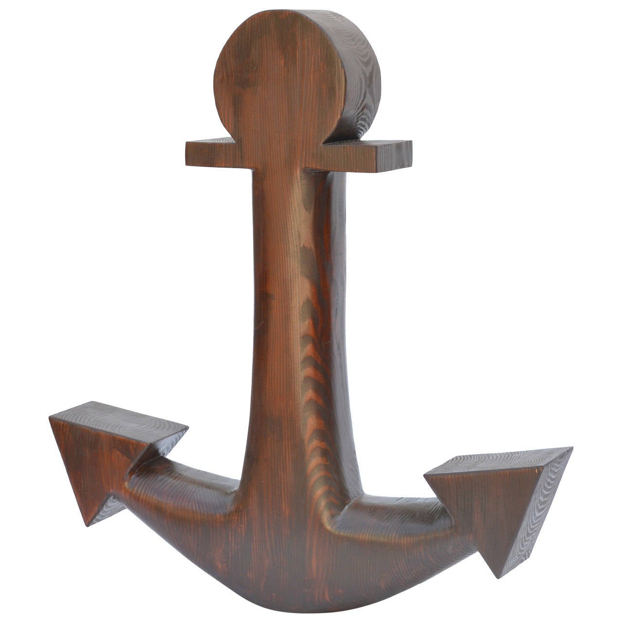 Huge Decorative Wood Anchor Sculpture at 1stDibs