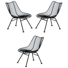 Set of 3 Indoor Outdoor Chairs by Russell Woodard