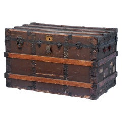 Large Weathered Wooden Trunk