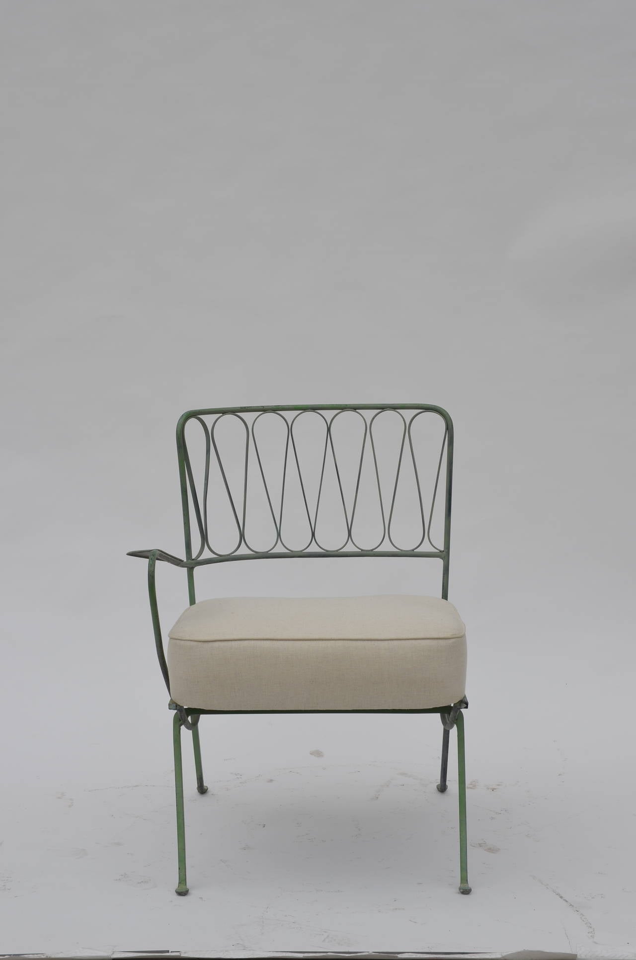 Mid-Century Modern Since Arm Corner Indoor Outdoor Chair by Salterini