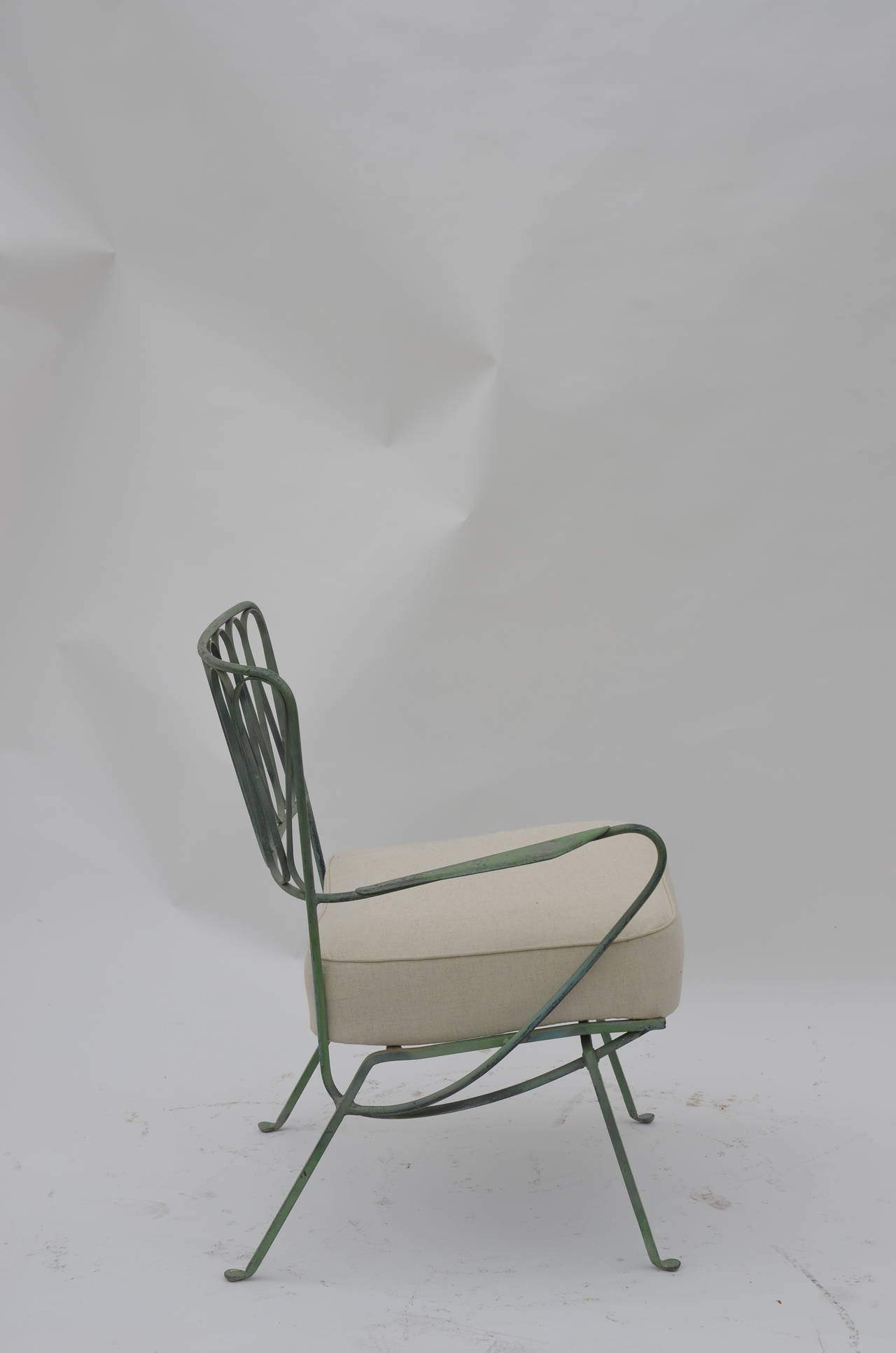 Since Arm Corner Indoor Outdoor Chair by Salterini In Good Condition In Los Angeles, CA
