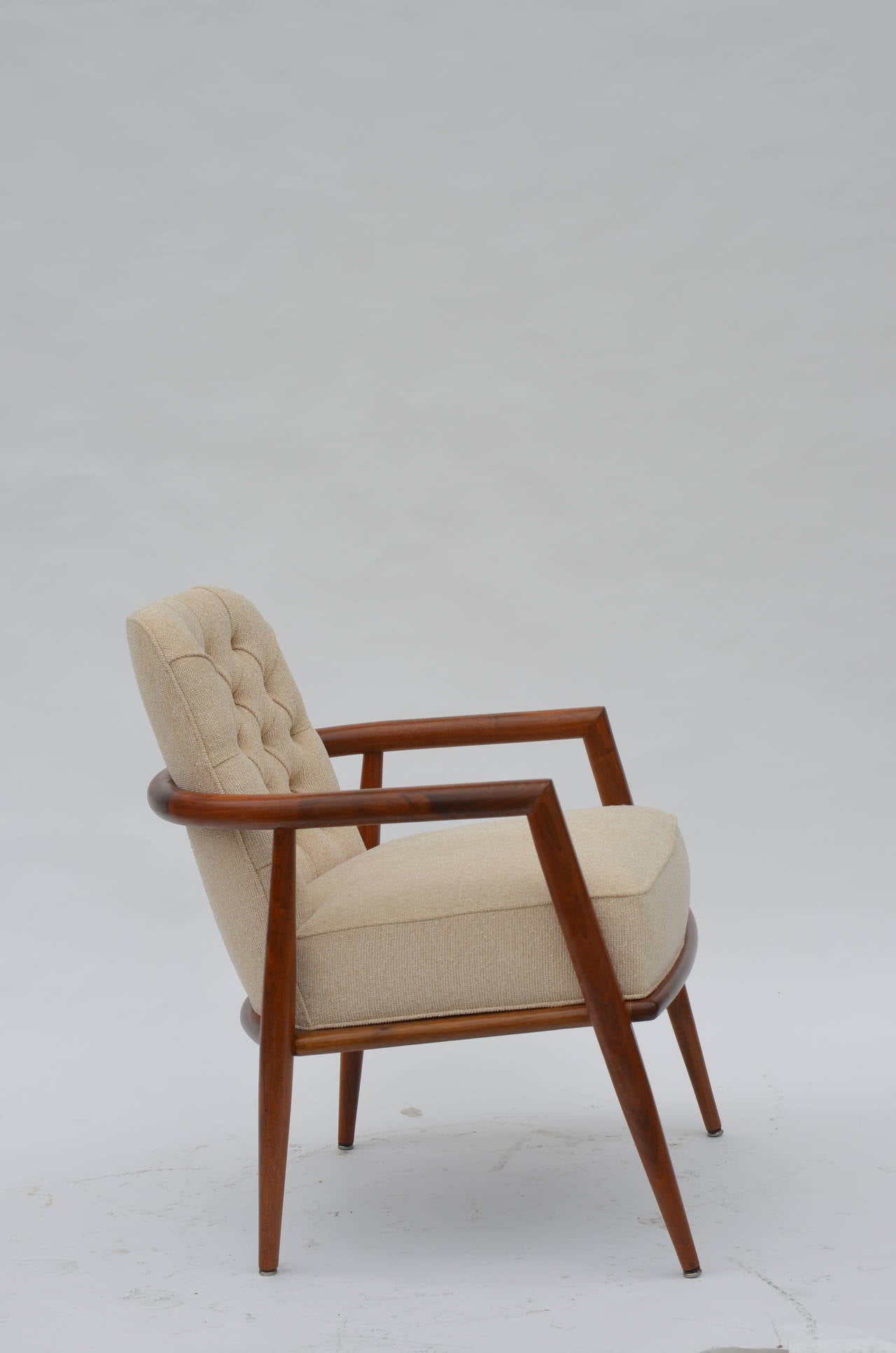 American Elegant Tufted Back Armchair by Leslie Diamond for Conant Ball