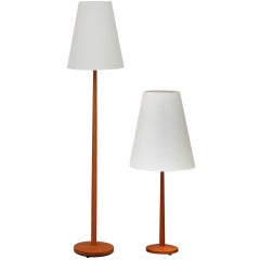 Set of Modern Swedish Floor and Table Lamps