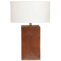 Large Cubist Ceramic Table Lamp 2